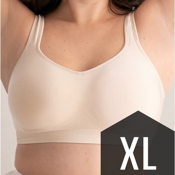 Shapermint Truekind Daily Comfort Wireless Shaper Bra Beige XL Chai - Picture 1 of 9